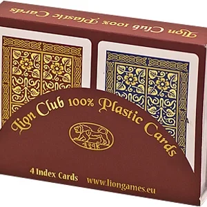 Lion Poker Cards 100% Plastic Double Poker & Card Games SAM Leisure