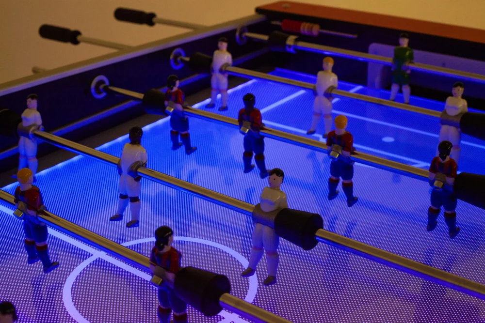 SAM Tecno Flame Illuminated Foosball Table Football Table - Image 8