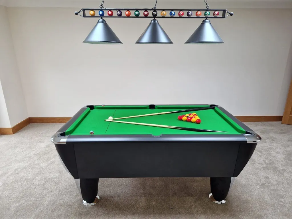 pool table with overhead lighting games room ideas